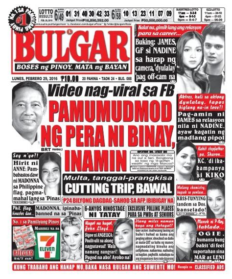 bulgar tabloid showbiz today|Bulgar l Boses ng Pinoy, Mata ng Bayan.